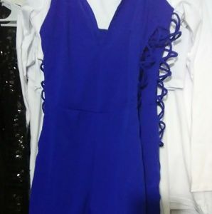 Blue body con dress